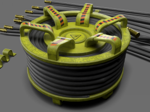 controller and cables Model 3D