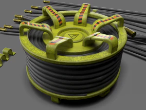 controller and cables 3D Model