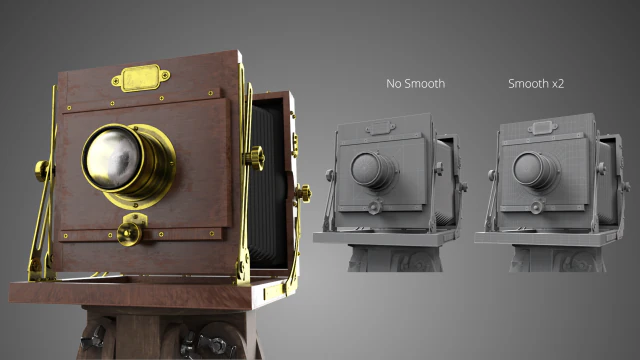 vintage camera 3D Model .c4d .max .obj .3ds .fbx .stl .blend 