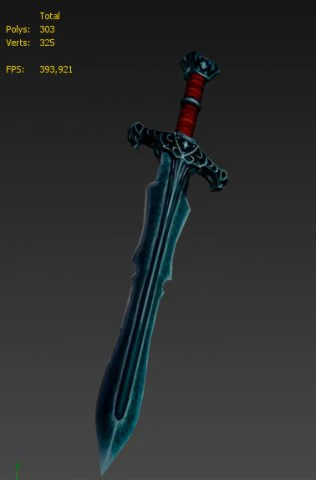 sword excalibur 3D Model .c4d .max .obj .3ds .fbx .stl .blend 