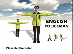 english policeman Model 3D