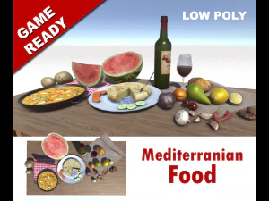 भूमध्य भोजन 3D मॉडल