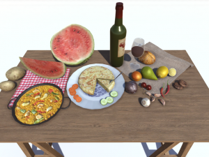 mediterranian food Modelo 3D