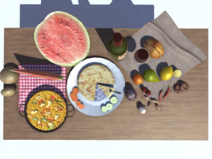 mediterranian food 3D Model