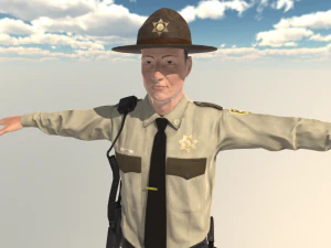 american sheriff 3D Model