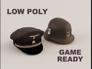 나치 헬멧 모자 3D 모델
