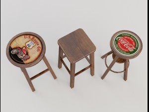 tavern stools 3Dモデル