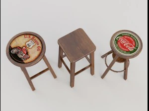 tavern stools 3D Model