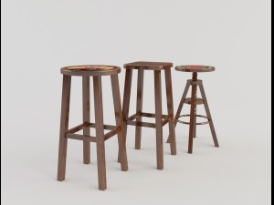 tavern stools 3Dモデル