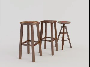 tavern stools 3D Model