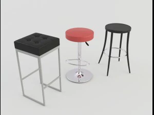 선술집 바 의자 3D 모델