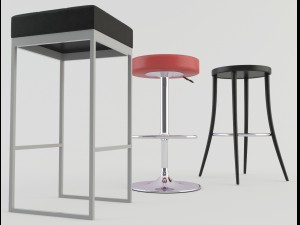tavern bar stools 3Dモデル