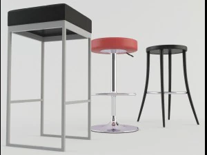 tavern bar stools 3D Model