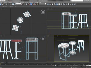 tavern bar stools 3Dモデル