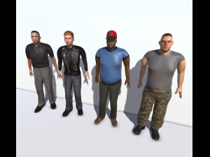 men pack 3D Model