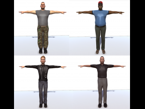 men pack 3D Model