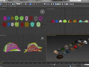 hats collection 3D Model