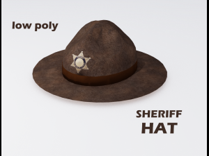 sheriff hat Model 3D