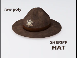 капелюх шерифа 3D Модель