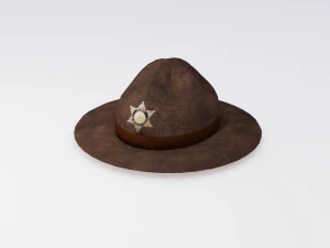 sheriff hat 3D Model