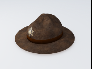 sheriff hat 3D Модель