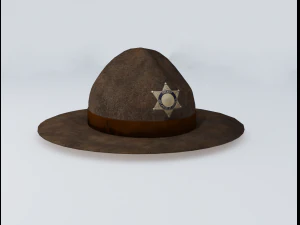 sheriff hat 3D Model