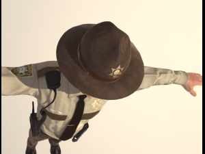 sheriff hat 3D Модель
