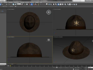 sheriff hat 3D Model
