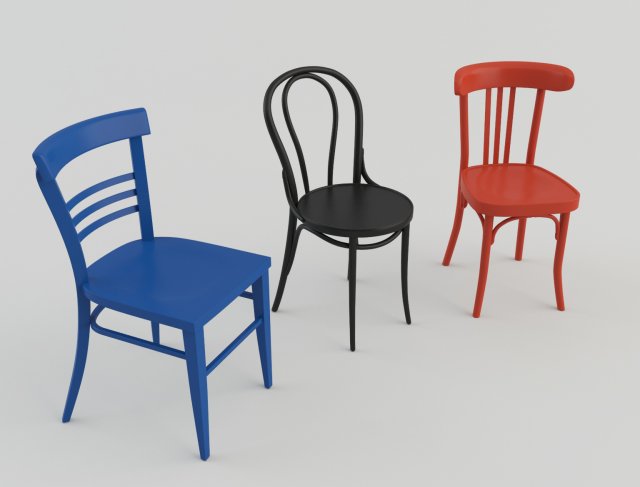 bar cafeteria chairs Model 3D .c4d .max .obj .3ds .fbx .stl .blend 