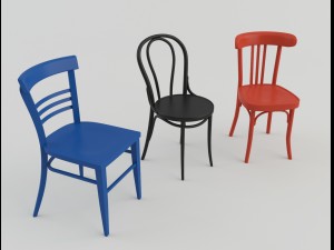 bar cafeteria chairs Model 3D