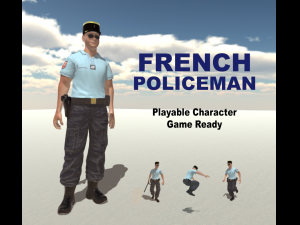 french policeman Model 3D