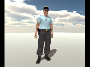 французький поліцейський 3D Модель
