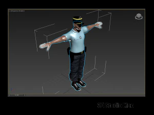 французький поліцейський 3D Модель