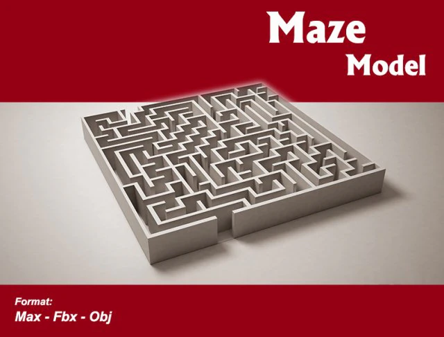 maze model 3D Model .c4d .max .obj .3ds .fbx .stl .blend 