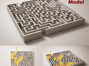 maze model Modello 3D