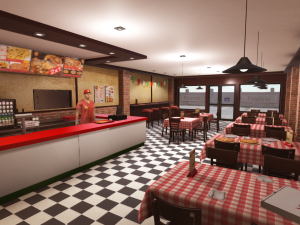 pizzeria interior 3D Модель