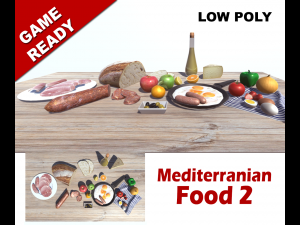 mediterranian food 2 3D Models