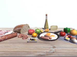 mediterranian food 2 3D Model