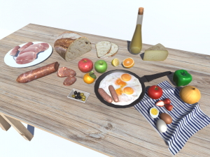 mediterranian food 2 3D Model