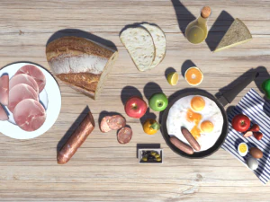mediterranian food 2 3D Model
