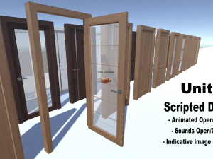 modern doors - low poly 3D Model