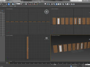 modern doors - low poly 3D Model