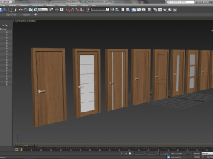 modern doors - low poly Modello 3D