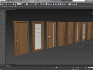 modern doors - low poly 3D Model
