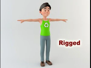 Cartoon-Mann 2 3D Modell