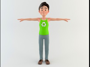 cartoon man 2 3D Model