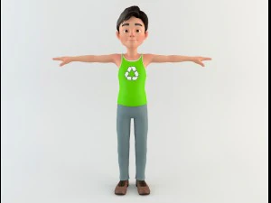 cartoon man 2 3D Model