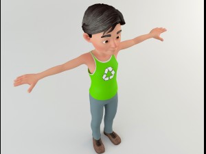 cartoon man 2 3D Model