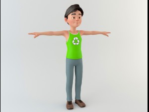 cartoon man 2 3D Model