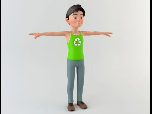 cartoon man 2 3D Model